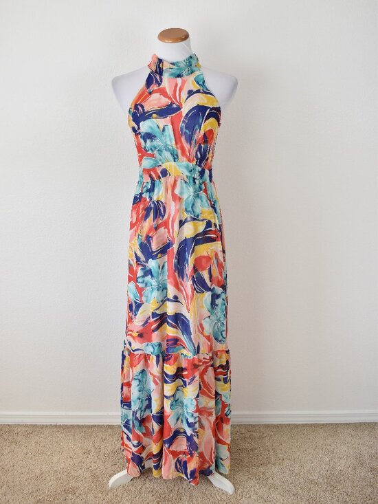 Tahari ASL Dresses & Skirts - Tahari Arthur S Levine Chiffon Floral Maxi Dress - 4